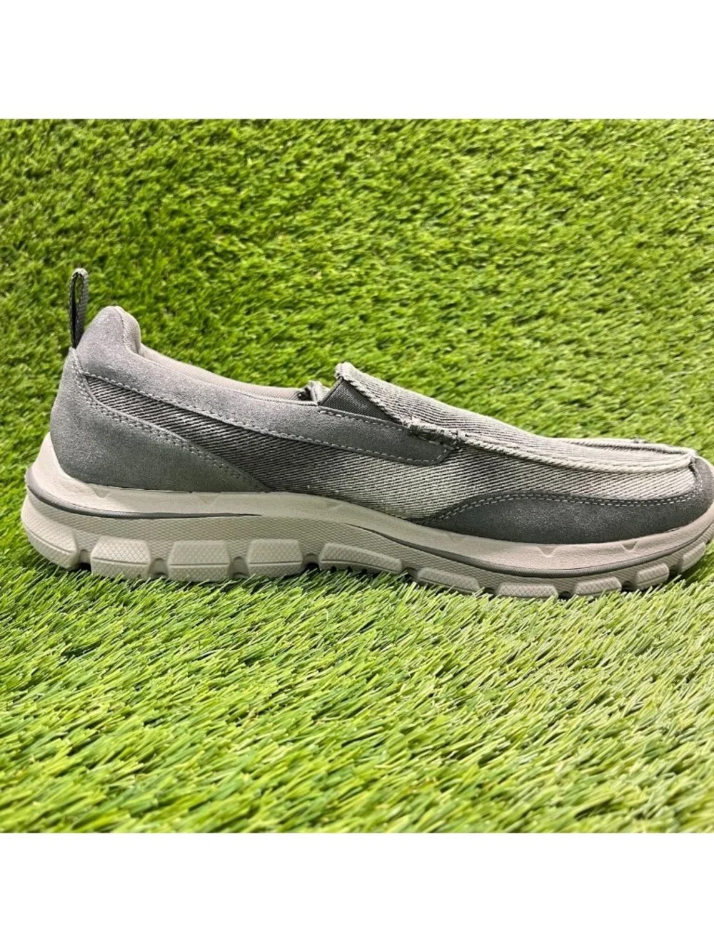 Skechers Palmero Matthis Mens Size 12 Charcoal Gray Casual Classic Slip On Shoes